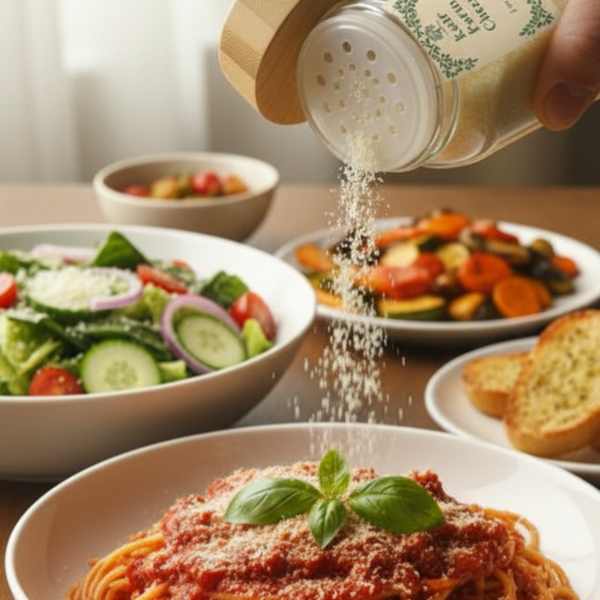 The Spirit of the Forest Kefir Parm Cheese - Lactose Free Parmesan Substitute - 1oz Shaker