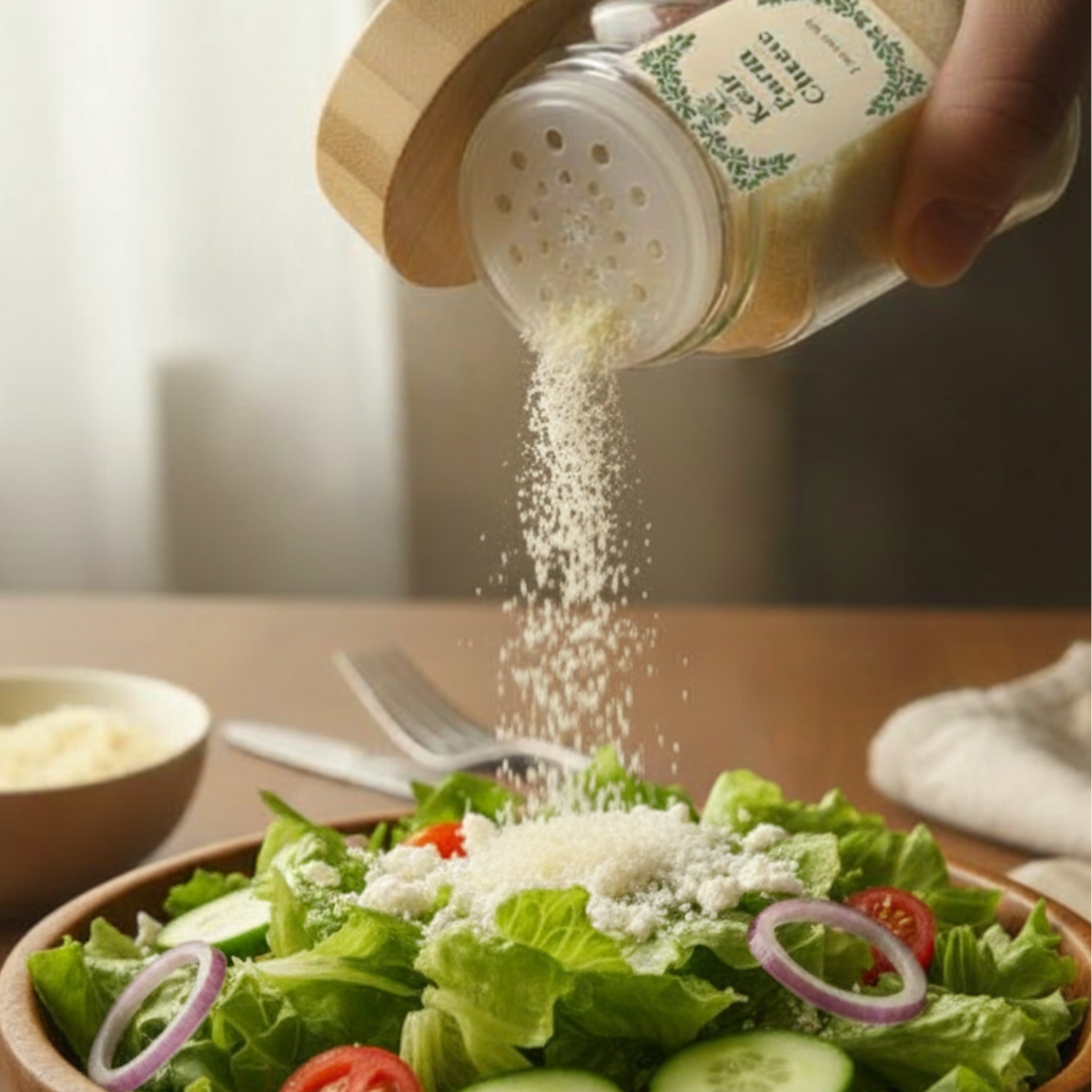 The Spirit of the Forest Kefir Parm Cheese - Lactose Free Parmesan Substitute - 1oz Shaker