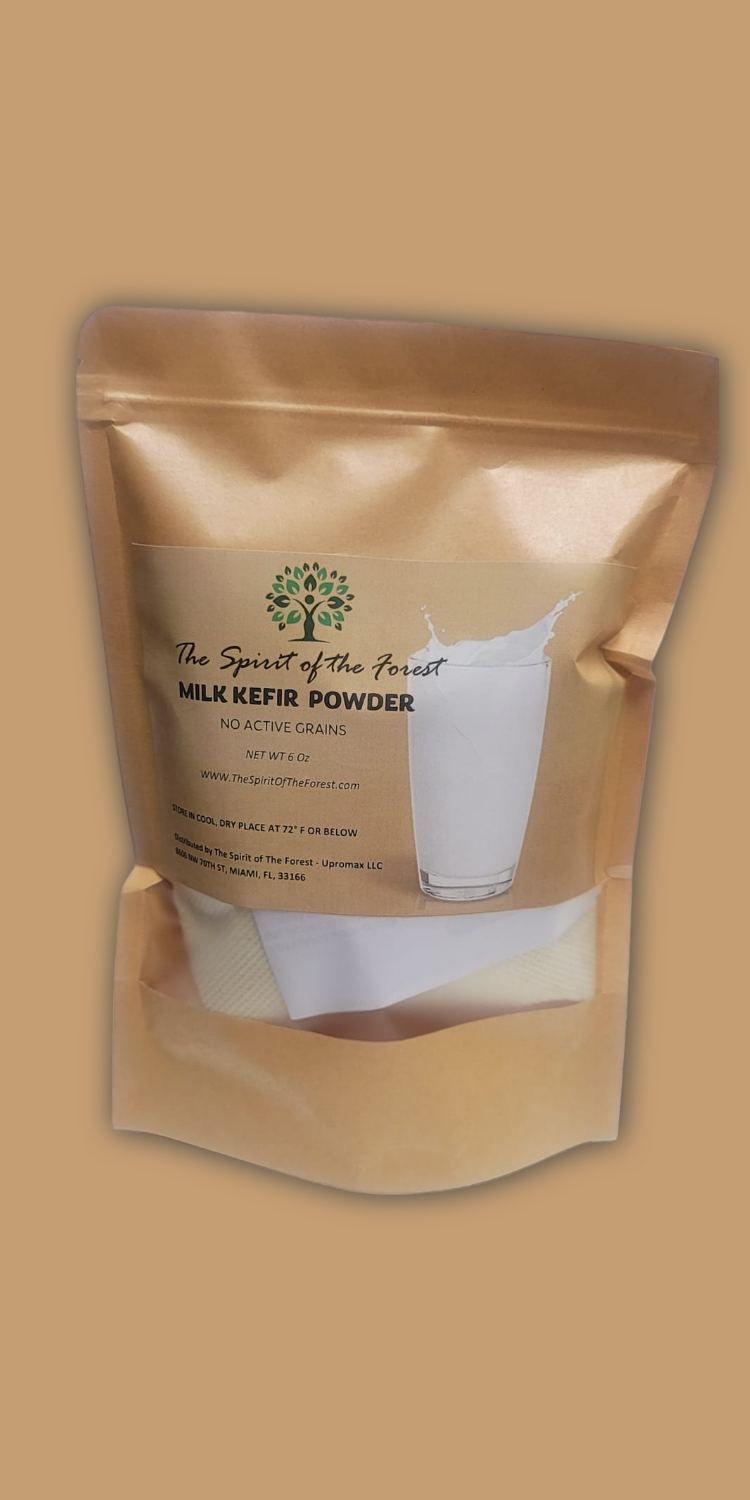 Milk Kefir Powder Freeze-Dried - Pure, Dehydrated, No Additives, Ready to Use, Easy Shelf Storage from The Spirit Of The Forest, No Maintenance - Non GMO Gluten Free - Leche de Bulgaros en Polvo