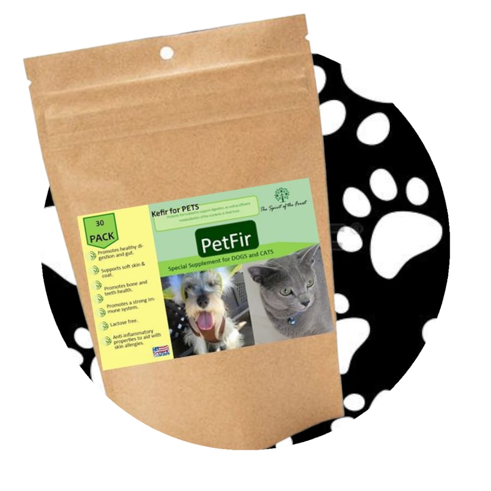 Petfir 30 Pack Kefir for Dogs and Cats Supplement Pets probiotic dog advanced probiotic formula for dog