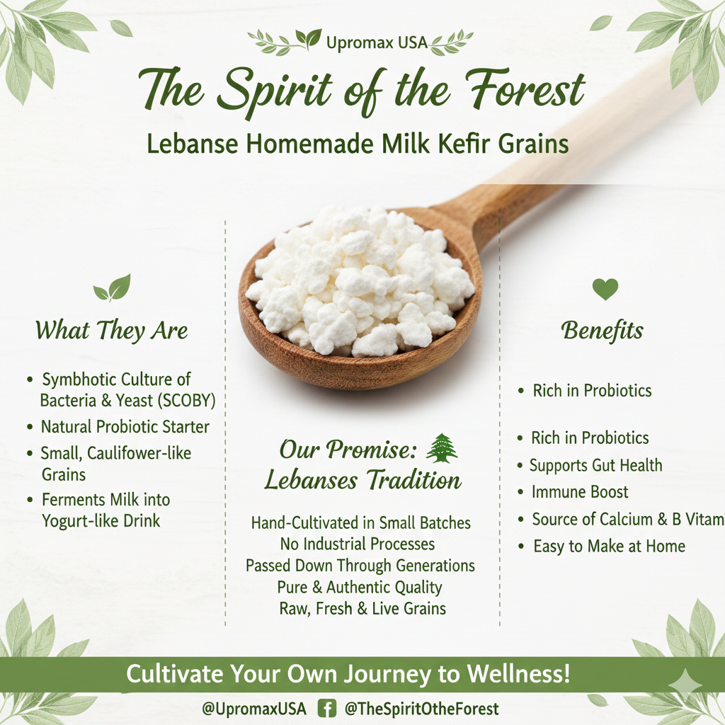 Live Milk Kefir Grains – Home-Cared, Non-Industrial Culture, Fresh & Active, Shipped Directly in Glass Jar + Complete Digital Recipe Book by Laila | The Spirit Of The Forest