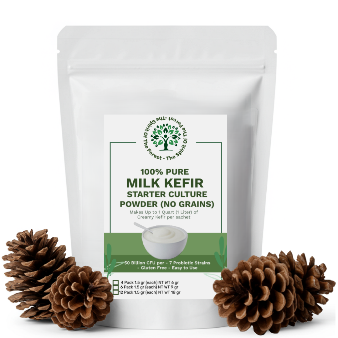 Milk Kefir Lebanese - Live Active Probiotic Cultures for Kefir Starter - No Maintenance - Powder - Bulgaros De Leche Vivos - Non GMO - Gluten Free - Started With A Dairy Or Water Base