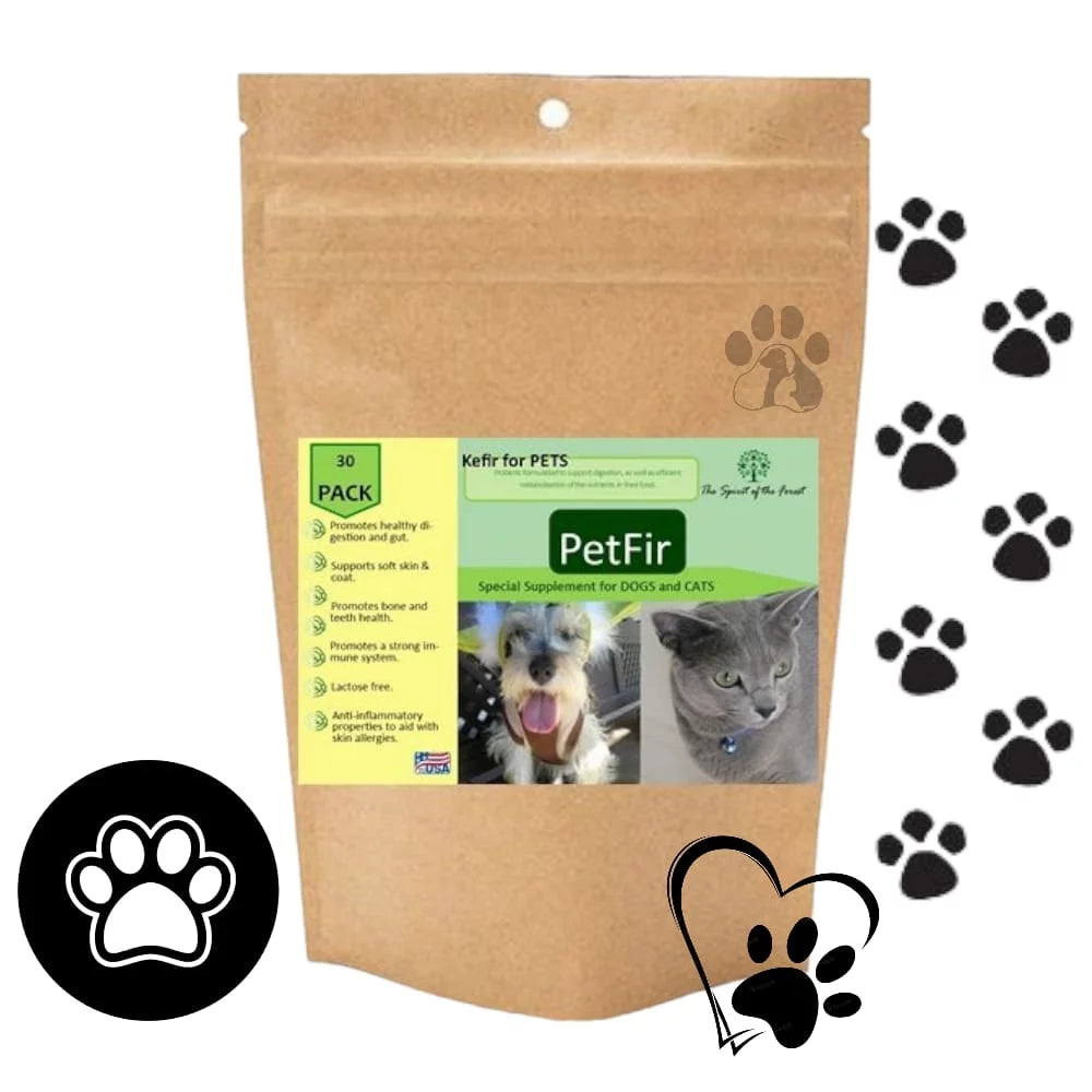 Petfir 30 Pack Kefir for Dogs and Cats Supplement Pets probiotic dog advanced probiotic formula for dog