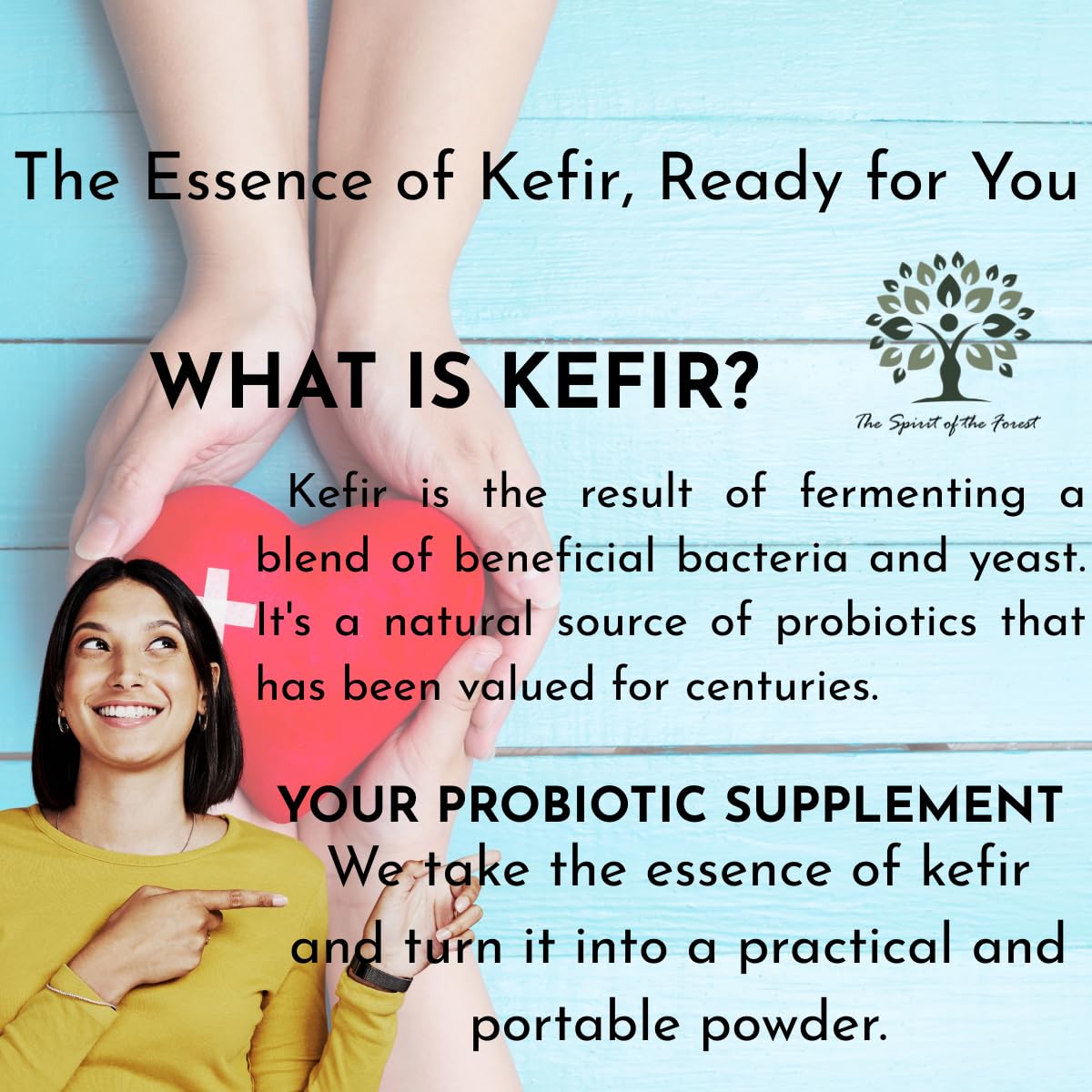 Kefir Probiotic Supplement — 12 Live Strains, 30 Capsules