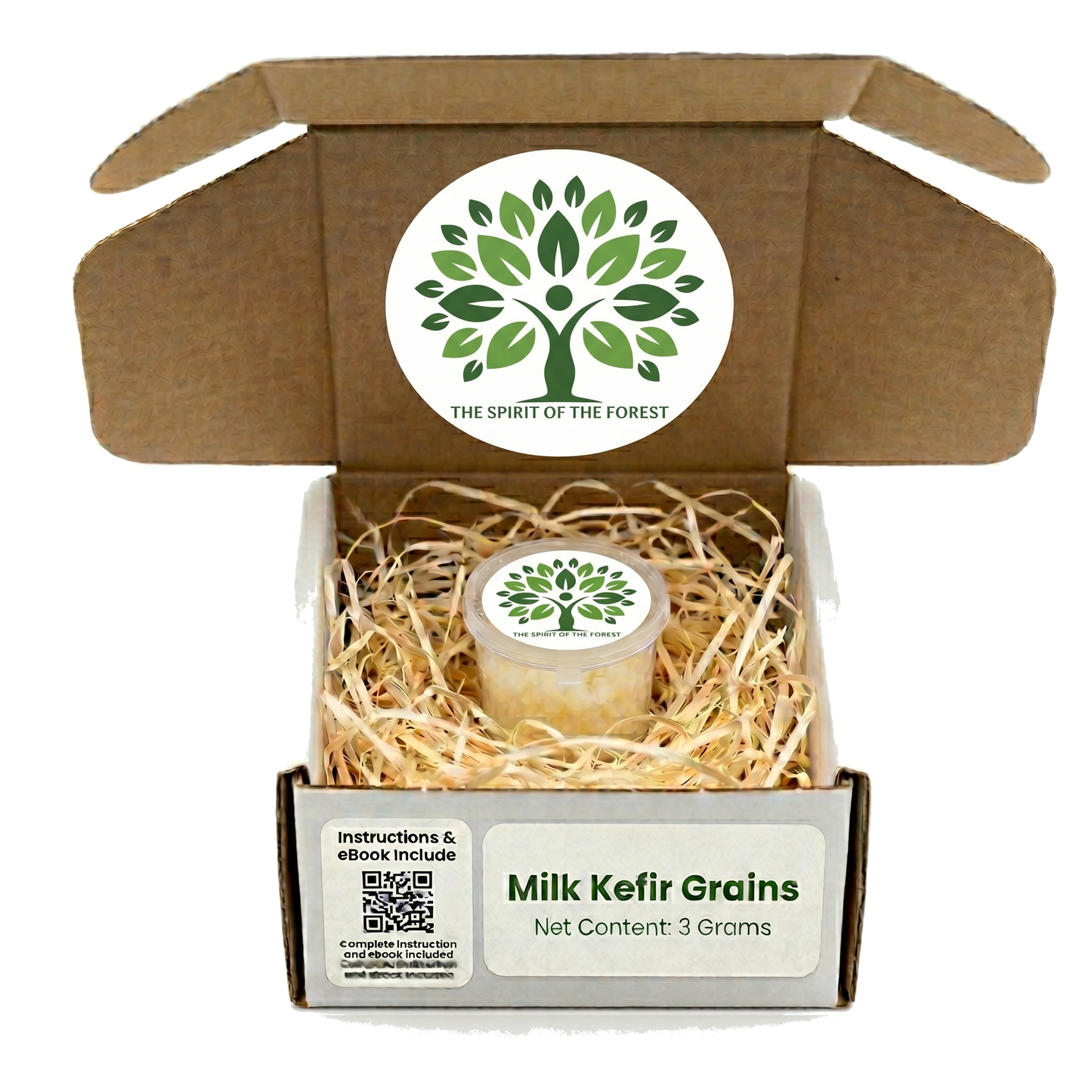 Milk Kefir Grains 3g — Live Dried Heirloom Starter Culture Kit with eBook