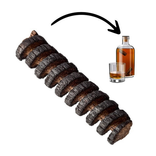 American Barrel Aged in a Bottle Oak Infusion Spiral. Barrel Age Your Whiskey