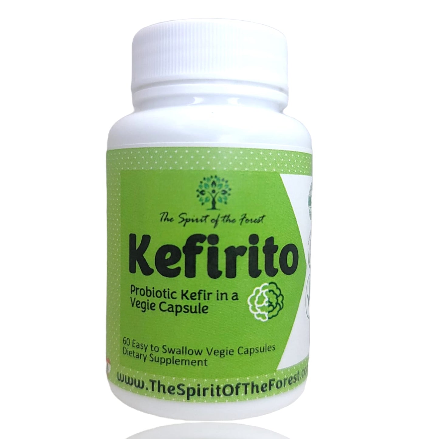 Kefirito Kefir Vegie Capsules Nutrient Billions Active Probiotic Cultures, Supports Optimal Digestive Health, Gluten-Free